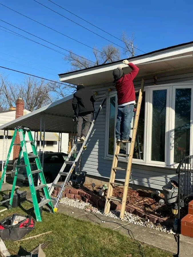 Restoration crew performing exterior repair in North Richland Hills